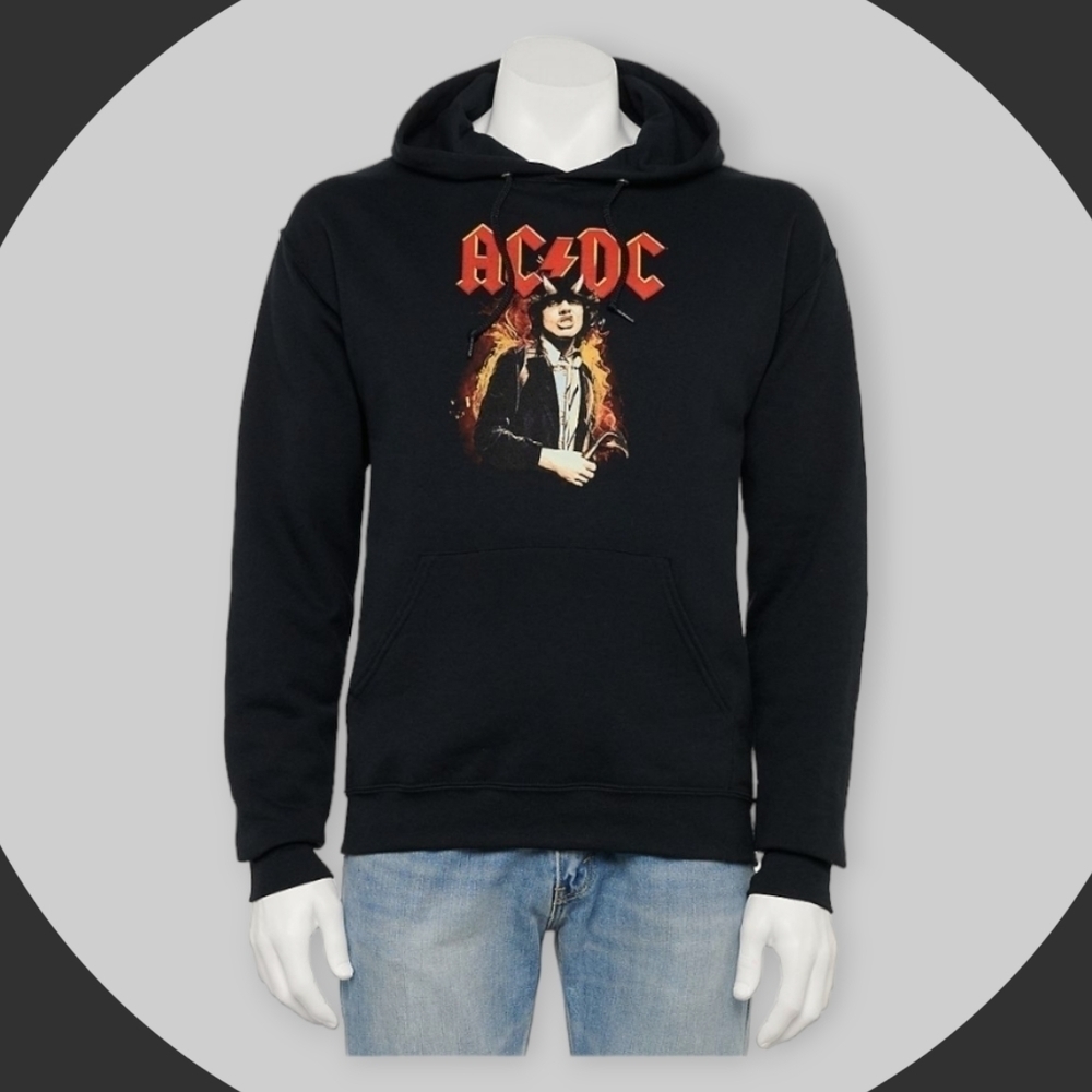 AC/DC Band Logo Graphic Hoodie MTV Men's Size Small Unisex NWT